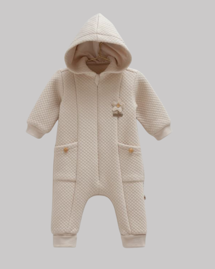 Caramell Hooded Zippered Jumpsuit