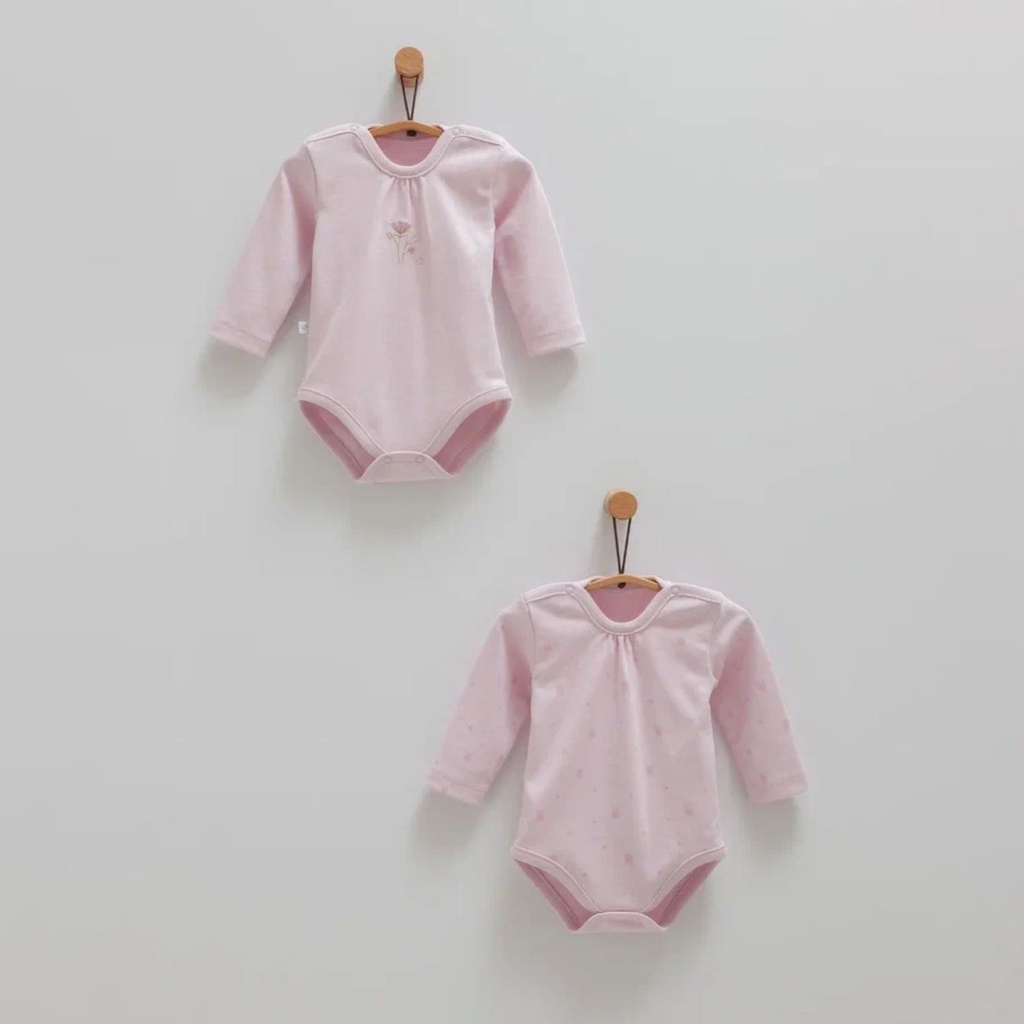 2-piece long-sleeve snap bodysuit set